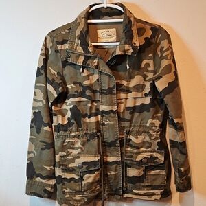 Ci Sono Originals Zip Up Camo Denim Jacket With Pockets Sz. S